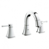 Смеситель для раковины GROHE Grandera с донным клапаном и низким изливом, 20417000 — фото, характеристики, купить в NOVOCHERKASSK-CLIMBO