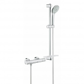 Термостатический смеситель для душа GROHE Grohtherm 1000 Cosmopolitan New с душевым гарнитуром (штанга 600 мм), хром (34286002) — фото, характеристики, купить в NOVOCHERKASSK-CLIMBO