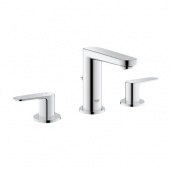 Смеситель для раковины GROHE Europlus на 3 отверстия с донным клапаном, 20301000 — фото, характеристики, купить в NOVOCHERKASSK-CLIMBO