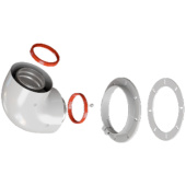 RCA-6010-240190 Начальный участок 90 гр. 60/100 в комплекте фланец — фото, характеристики, купить в NOVOCHERKASSK-CLIMBO