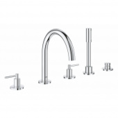 Смеситель для ванны GROHE Atrio New на 5 отверстий с ручным душем и переключателем, хром (19922003) — фото, характеристики, купить в NOVOCHERKASSK-CLIMBO
