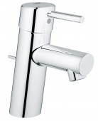Смеситель для раковины GROHE Concetto с донным клапаном, низкий излив, 32204001 — фото, характеристики, купить в NOVOCHERKASSK-CLIMBO