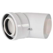 RCA-8610-000045 Отвод конденсационный угол 45гр. D60/100 — фото, характеристики, купить в NOVOCHERKASSK-CLIMBO