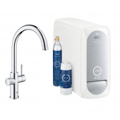 Смеситель для кухни GROHE Blue Home с функциями фильтрации, охлаждения и газирования водопроводной воды (фильтр в комплекте), хром (31455000) — фото, характеристики, купить в NOVOCHERKASSK-CLIMBO