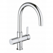 Смеситель для кухни GROHE Blue с высоким изливом для водопроводной и фильтрованной воды, хром (33251000) — фото, характеристики, купить в NOVOCHERKASSK-CLIMBO