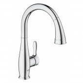Смеситель для кухни GROHE Parkfield с выдвижным изливом/лейкой, хром (30215001) — фото, характеристики, купить в NOVOCHERKASSK-CLIMBO