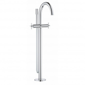 Смеситель для ванны GROHE Atrio New с душевым гарнитуром, верхняя монтажная часть, напольный монтаж, хром (25044003) — фото, характеристики, купить в NOVOCHERKASSK-CLIMBO