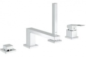 Смеситель для ванны GROHE Eurocube с душевым гарнитуром (на бортик ванны), 19897000 — фото, характеристики, купить в NOVOCHERKASSK-CLIMBO