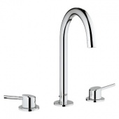 Смеситель для раковины GROHE Concetto на 3 отверстия с донным клапаном, 20216001 — фото, характеристики, купить в NOVOCHERKASSK-CLIMBO