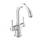 Смеситель для раковины GROHE Grandera с донным клапаном и поворотным изливом, 21107000 — фото, характеристики, купить в NOVOCHERKASSK-CLIMBO