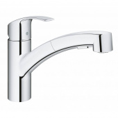 Смеситель для кухни GROHE Eurosmart с выдвижным изливом, низкий излив, хром (30305000) — фото, характеристики, купить в NOVOCHERKASSK-CLIMBO