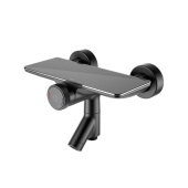 Смеситель для ванны с управлением Push Control черный матовый Shelfy IDDIS — фото, характеристики, купить в NOVOCHERKASSK-CLIMBO
