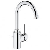 Смеситель для раковины GROHE Concetto с донным клапаном, высокий излив, 32629001 — фото, характеристики, купить в NOVOCHERKASSK-CLIMBO