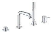 Смеситель для ванны GROHE Essence+ на 4 отверстия с душевым гарнитуром и изливом (на бортик ванны), 19578001 — фото, характеристики, купить в NOVOCHERKASSK-CLIMBO