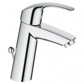 Смеситель для раковины GROHE Eurosmart с донным клапаном, средний излив, 23322001 — фото, характеристики, купить в NOVOCHERKASSK-CLIMBO