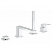 Смеситель для ванны GROHE Eurocube с душевым гарнитуром, монтаж на борт ванны, хром (19897001) — фото, характеристики, купить в NOVOCHERKASSK-CLIMBO