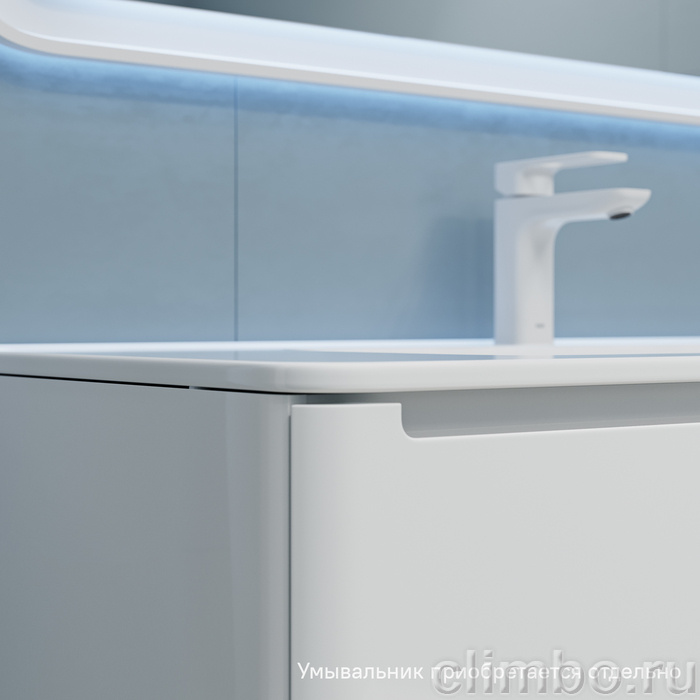 Тумба подвесная, белый, 100 см, Edifice, IDDIS, EDI10W1i95. Подходит умывальник 0101000i28 — фото товара