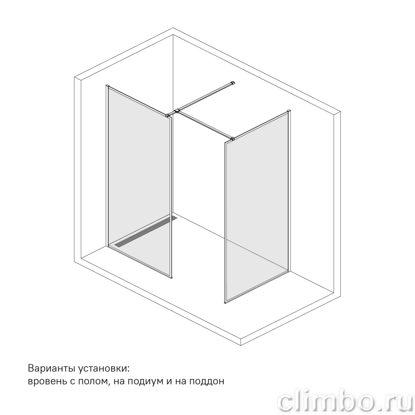 Душевая перегородка Walk In, матовый белый, 90x195, Slide, IDDIS — фото товара