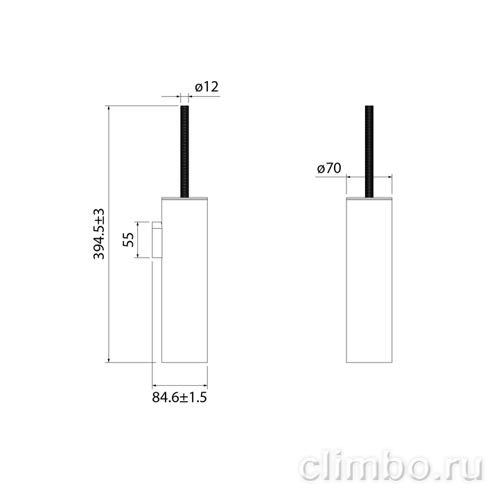 Ёршик, нержавеющая сталь, Дюна (Duna), графит матовый, IDDIS, DUNGM0i47 — фото, детали конструкции