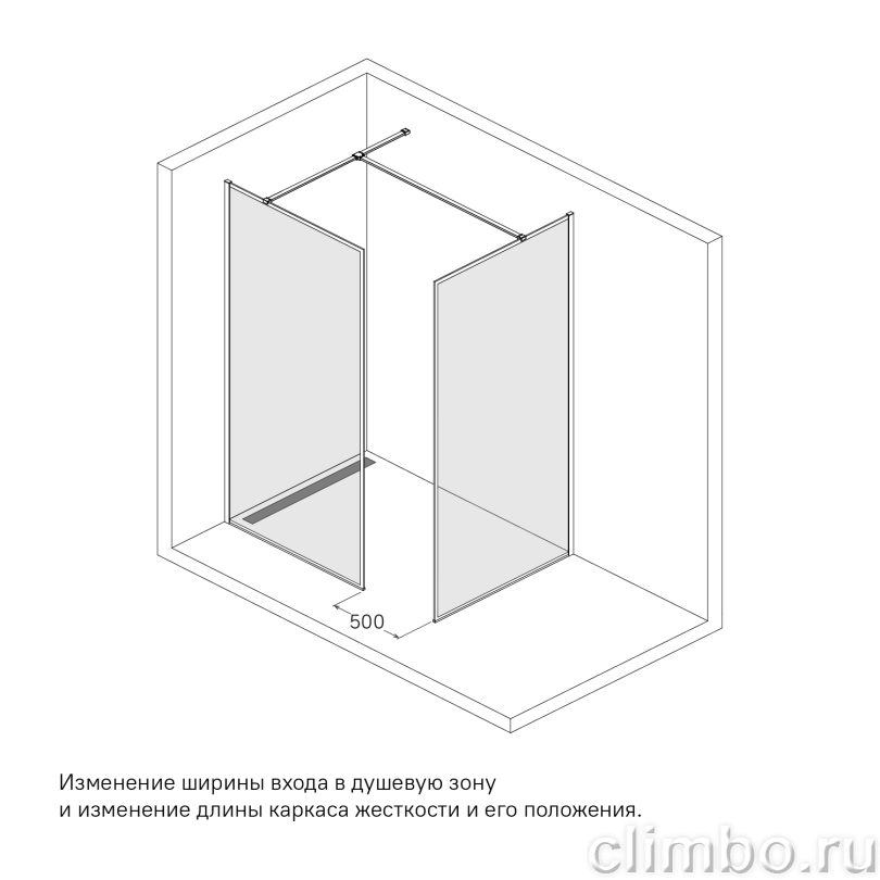 Душевая перегородка Walk In, матовый белый, 120x195, Slide, IDDIS — фото товара